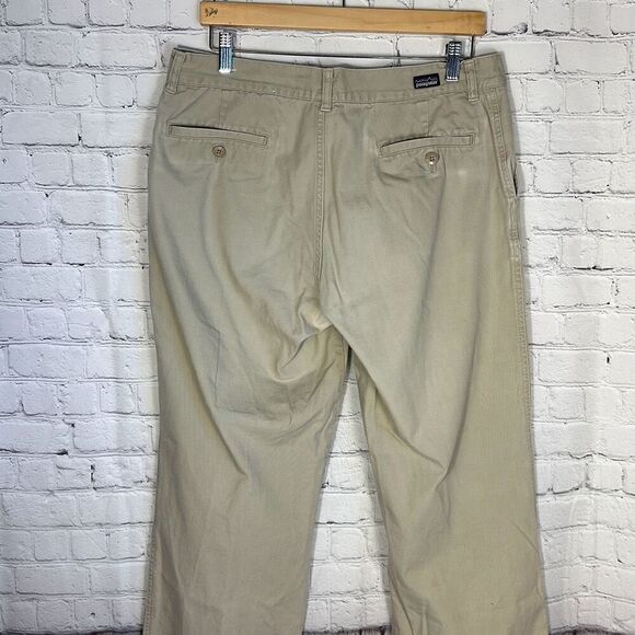 Patagonia Mens Worn Wear Duck Pants Organic Cotton size 34 Chino Khaki 56825 - Picture 5 of 10